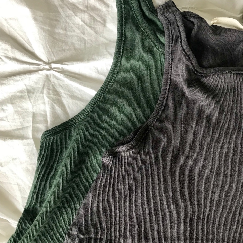 ribbed tank - hunter green - Picture 4 of 5